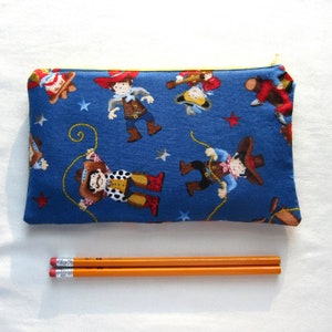 Cute Cowboys Zipper Pouch / Pencil Case / Make Up Bag / Gadget Sackget Pouch