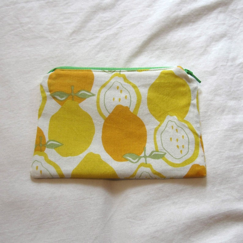 Lemon Fabric Coin PurseZipper Pouch