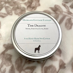 The Dragon Candle / Firewood, Smoke, Nutmeg, Clove Soy Candle
