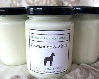 Grapefruit Mint Soy Candle: Refreshing Spa Scent (7.5 oz)