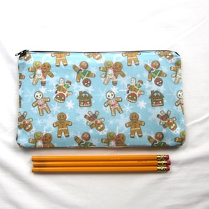 Monster Cookies Fabric Pencil Case / Make Up Bag / Gadget Pouch