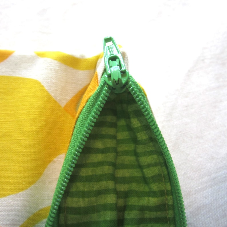 Lemon Fabric Coin PurseZipper Pouch