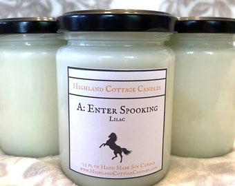 Lilac Dressage Funny Horse Soy Candle