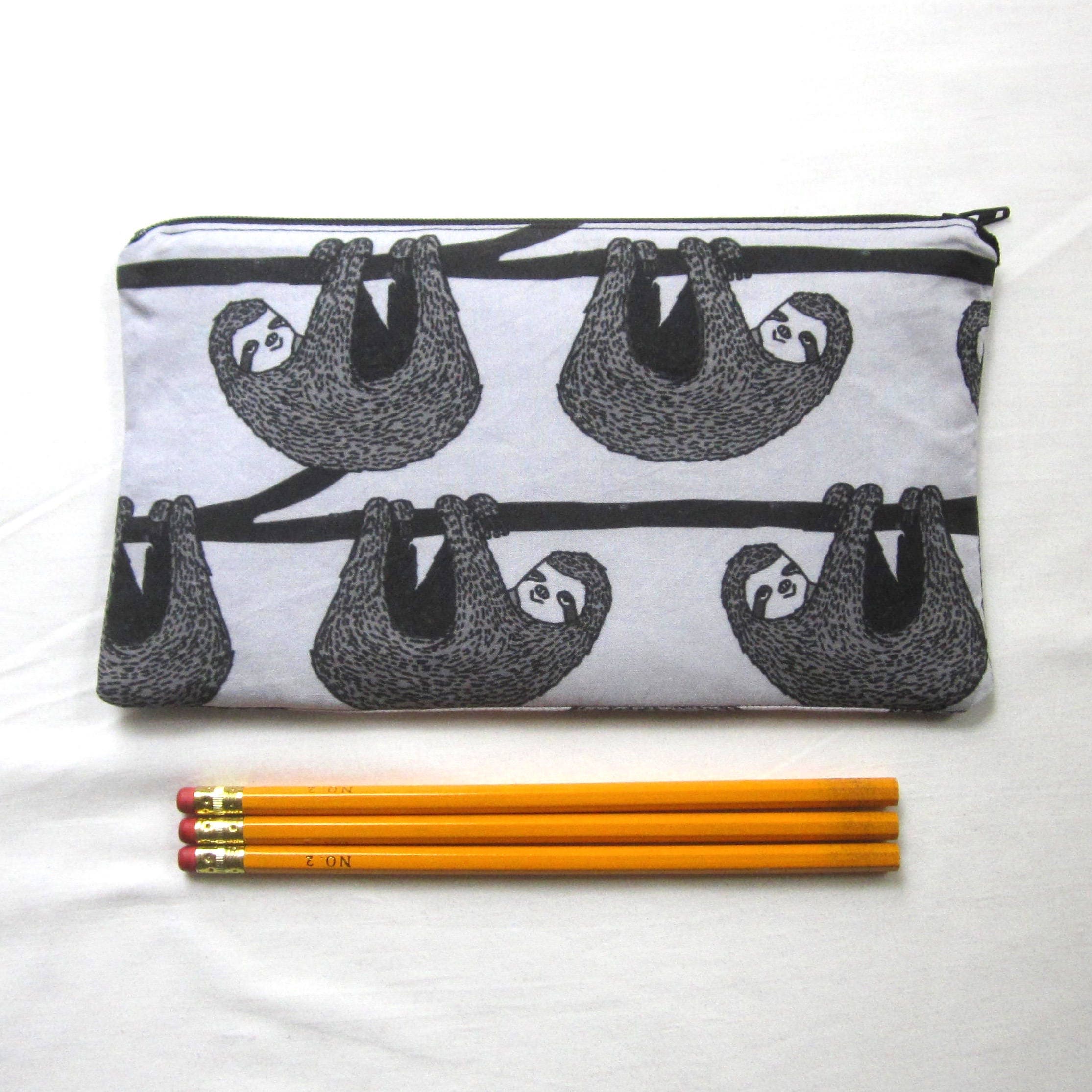 Sloths Fabric Zipper Pouch / Pencil Case / Make up Bag / - Etsy