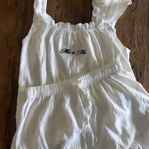 Conjunto costero bordado a medida / Conjunto nupcial, verano costero / Ropa de playa personalizada