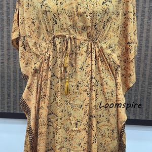 Boho Kaftan Dress for Women – Handmade Cotton Maxi Dress – Beach Cover Up – Loose Fit Loungewear – Resort Wear – Summer Kaftan Robe