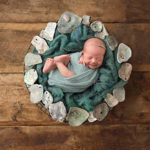 Digital Backdrop for Boy or Girl The Sea up Close Newborn Prop DIGITAL DOWNLOAD image 1