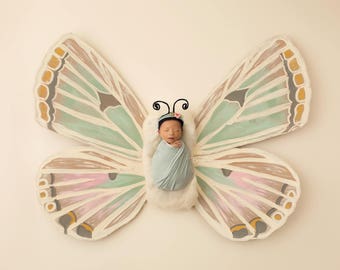 Newborn Digital Backdrop-"The Pastel Butterfly"- Newborn Girl Photo Prop - DIGITAL DOWNLOAD