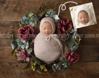 EASY Newborn Digital Backdrop- Newborn Photo Prop- Girl- DIGITAL DOWNLOAD