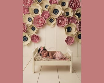 Digital Backdrop- "Flower Backdrop -Bed"- Newborn Photography- Digital Download