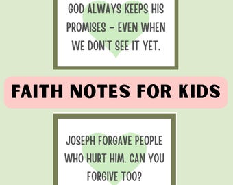 Christian Lunchbox Notes for Kids, 30 Printable Bible Encouragement Cards