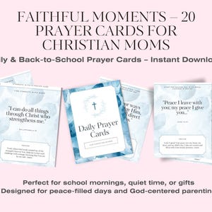 20 cartes de prière pour les mamans chrétiennes | Cartes bibliques imprimables du jour et de la rentrée - Faithful Moments