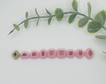 Tiny Squares, Diamonds & Circles Bundle #9 Polymer Clay / Cookie Cutter Set