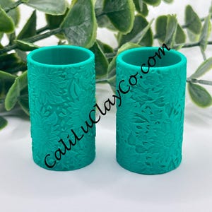 Sunflower Pattern Polymer Clay Texture Roller Embossed & Debossed