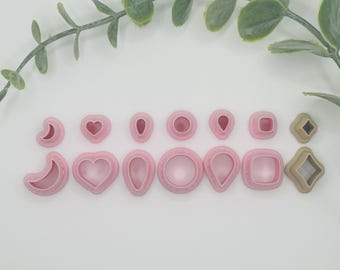 Essential Shapes Stud Cutters Bundle #15 Polymer Clay Cutter Set