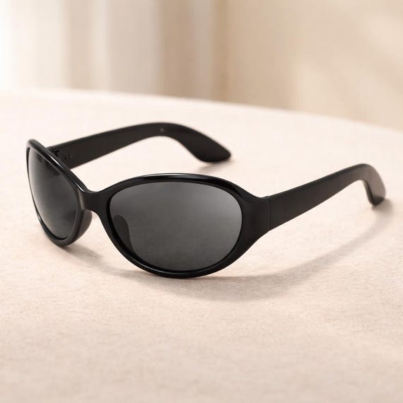 Oversized Y2K Steampunk Sunglasses, Oval UV400 Shades, Punk Cyber Sunglasses for Women Men