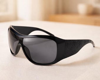 Occhiali da sole oversize di lusso Y2K, occhiali da sole quadrati, occhiali hip hop alla moda, lenti sfumate UV400