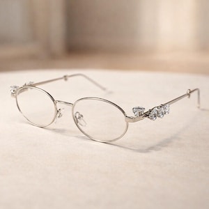 Oval silver glasses - Etsy 日本