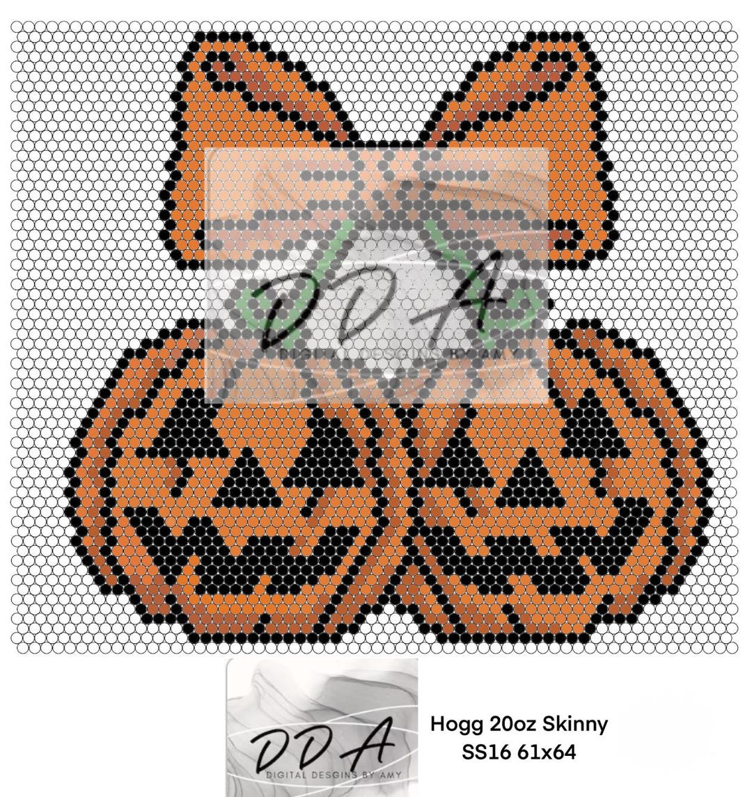 Pumpkin Ribbon Rhinestone SS16 20oz Rhinestone Templete Halloween Pattern Pumpkin - Etsy