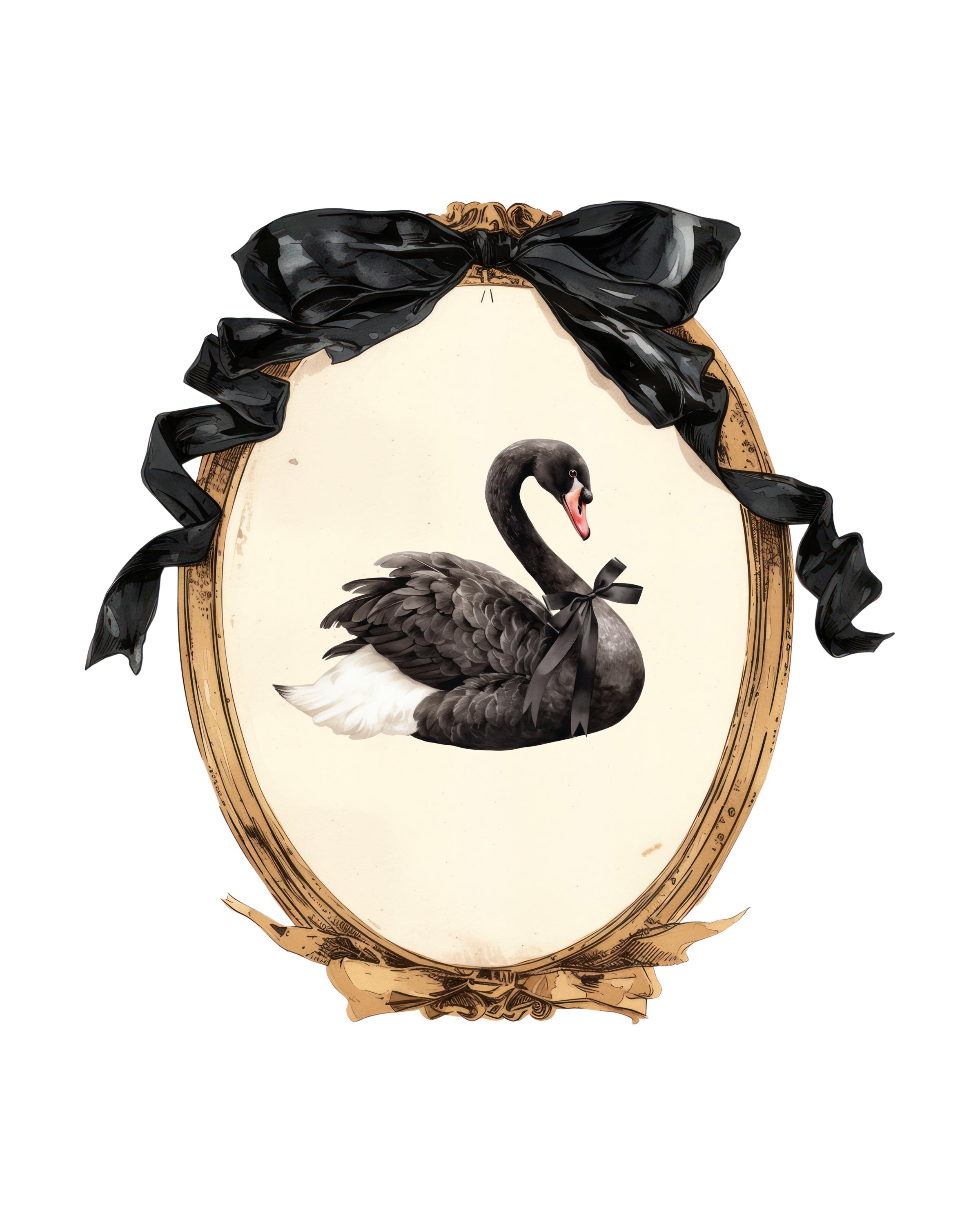 BoConcept ウォールアート「Black Swan」メタルプリント BoConcept - Mural