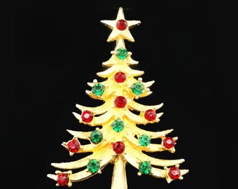 Vintage Christmas Tree Pin