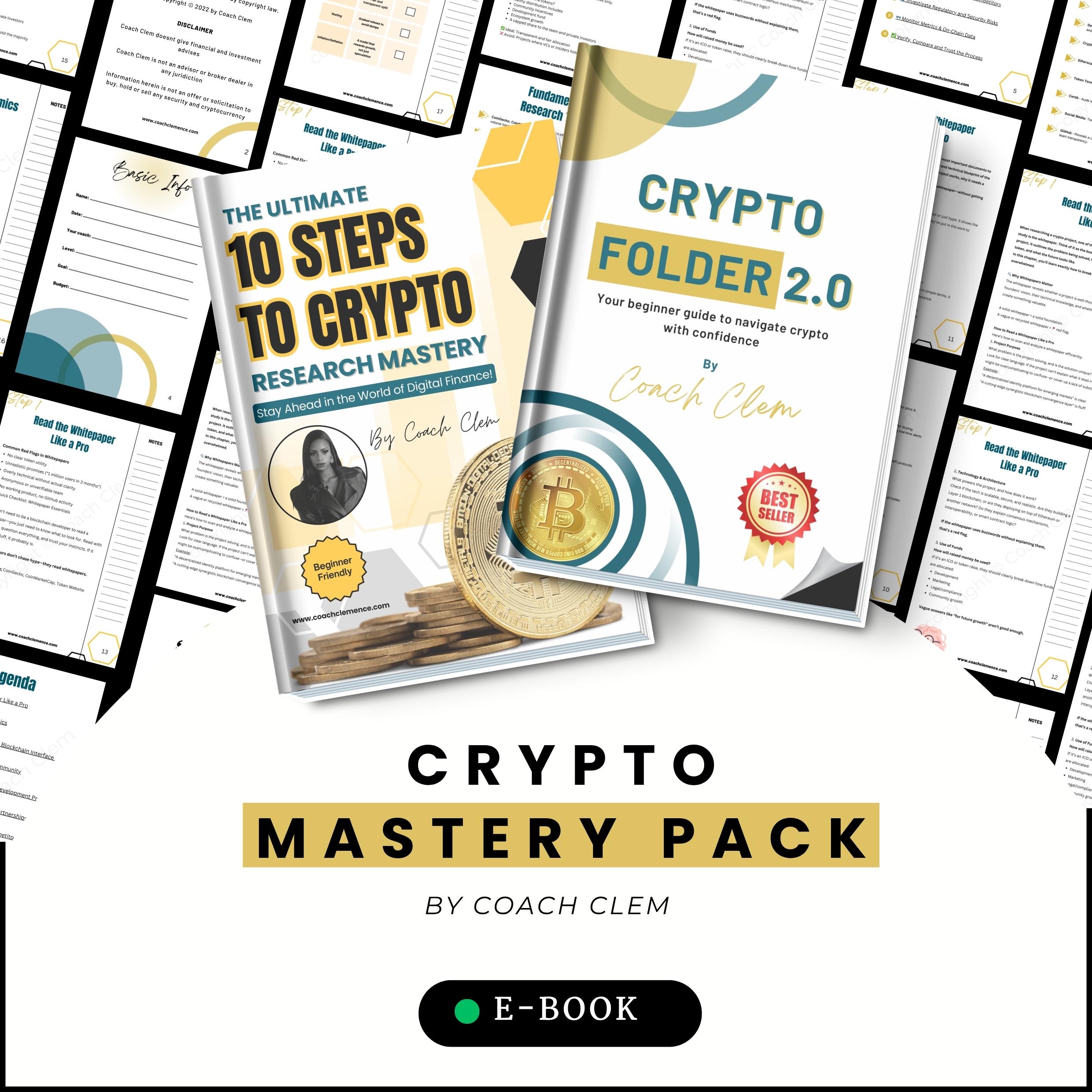 Crypto Mastery Pack Ebook Bundle / Beginner Crypto Guide / Bitcoin  Blockchain Study / Crypto Ebook Pack / Cryptocurrency Tips / Coach Clem -  Etsy