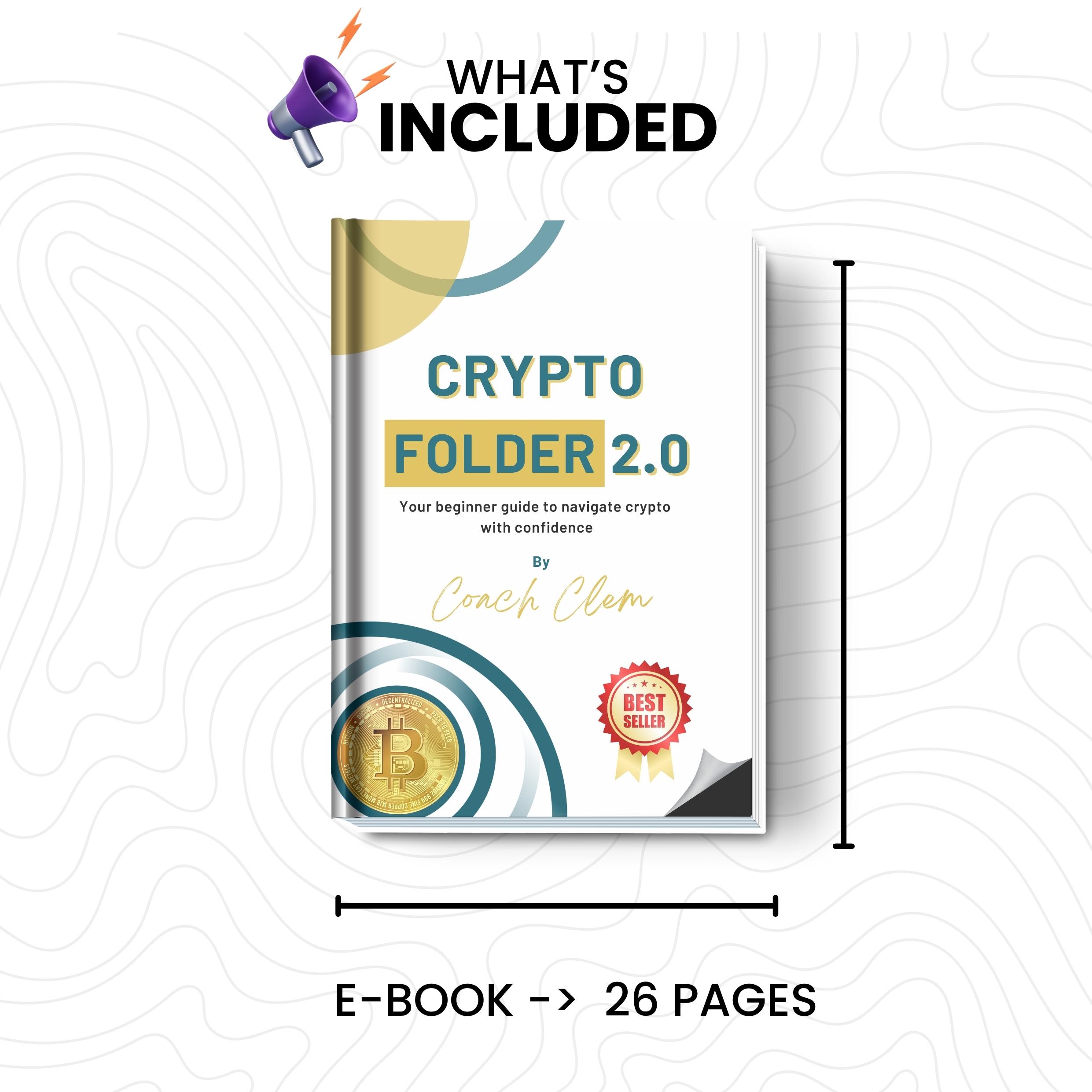 Crypto Folder 2.0 eBook / Beginner Crypto Guide / Bitcoin Blockchain PDF /  Cryptocurrency Study / Crypto Tips PDF / Coach Clem
