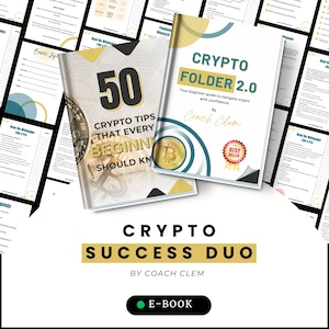 Crypto Success Duo eBook Bundle / Beginner Crypto Guide PDF / Bitcoin Blockchain Tips / Crypto Study Pack / Crypto Starter Kit / Coach Clem