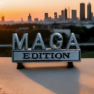 MAGA メタルクロームメッキ 自動車、トラック、SUV、オートバイ、ゴルフカート、ATV、フェンダー、バンパー、トランク、テールゲート、ツールボックス、ロッカー用オーナメント