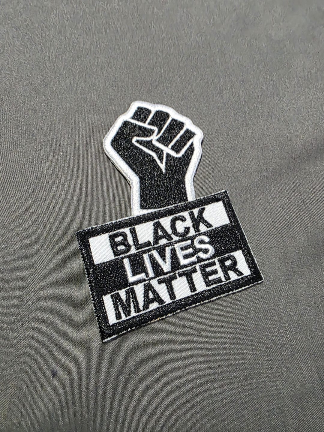 2 Patches Power to the People and Black Power Fist. BLM Black Lives ...