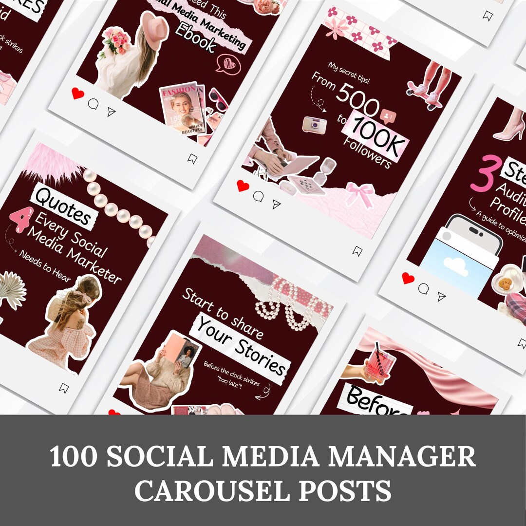 Social Media Manager Template, Instagram Carousel Post Template ...