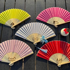 Bulk custom Wedding Favors: Personalized Fans for Guests, Reception Decor