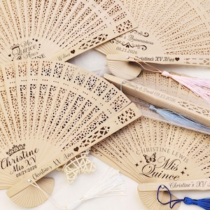 Bulk Mis Quince Años Fan Custom Birthday Favors Fan Quinceañera Party Favors Sweet 16 Gifts Personalized Wedding Hand Fans Quinceañera Gift