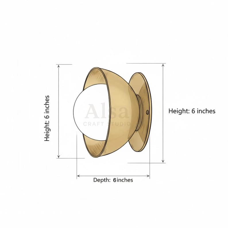 Modern globe wall sconce in gold finish for upscale interior lighting