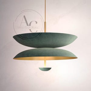Mid-Century Modern Sputnik Chandelier: Brass, Agate & Marble