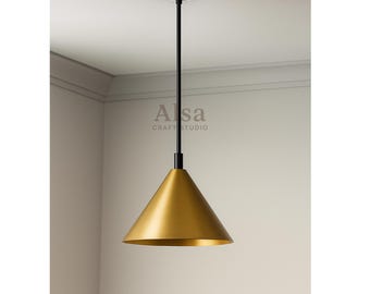 Modern Cone-Shaped Pendant Light - Elegant Hanging Lamp for Kitchen, Dining, or Living Room