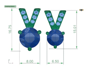STL + 3DM Pendant CAD File | Two Sizes | Ready to Cast Model