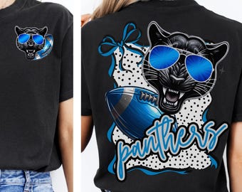 Panthers Football PNG: Mascote Pantera Negra, Design para Sublimação (Download Digital)