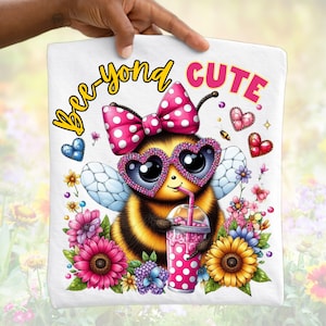 Bee with Sunglasses PNG, Floral Clipart (Digital Download