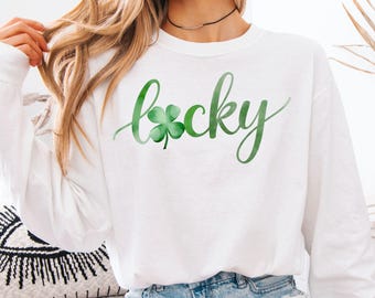 Lucky Shamrock PNG, St Patrick’s Day Four Leaf Clover Digital Download, St. Patty Design