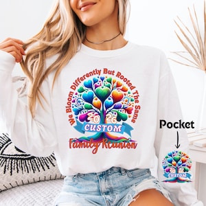 Family Reunion Shirt Design, Deep Rooted Family Heart Tree Canva Link Custom