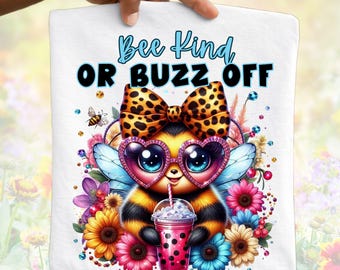 Honey Bee Shirt PNG, Bee-Kind Digital Download, Bee Lover Gift