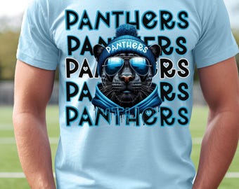Download digital PNG dos Panteras, Sublimação do time de futebol americano Panteras Negras