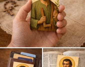 Heiliger Joseph der Arbeiter Gebetskarte | Katholische Heilige Karte zum Ausdrucken (Digital Download)