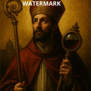 Stampa digitale di San Gennaro: arte cattolica rinascimentale (download digitale 11 x 14 pollici)