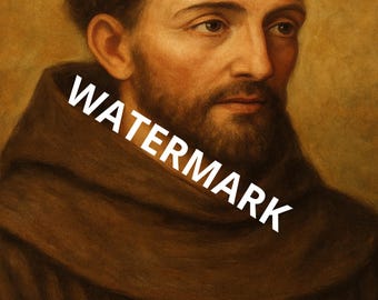 Saint Francis Portrait – Catholic Wall Art, Digital Download (300 DPI)