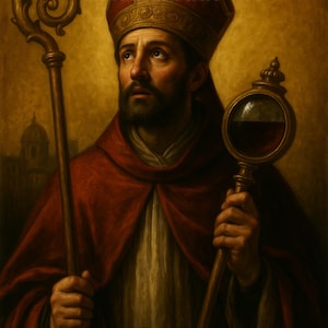 Arte di San Gennaro: patrono cattolico rinascimentale di Napoli (download digitale 8 x 10 pollici JPEG)