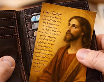 Our Father Prayer Card Printable | Catholic Lord's Prayer Wall Art (Digital Download)