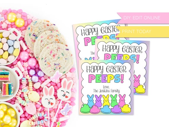 Easter Gift Tags, Easter Cards, PRINT TODAY, Easter Gift Basket, Instant Download, Easter Favors, Quarantine Gifts, Care Package Il_570xn