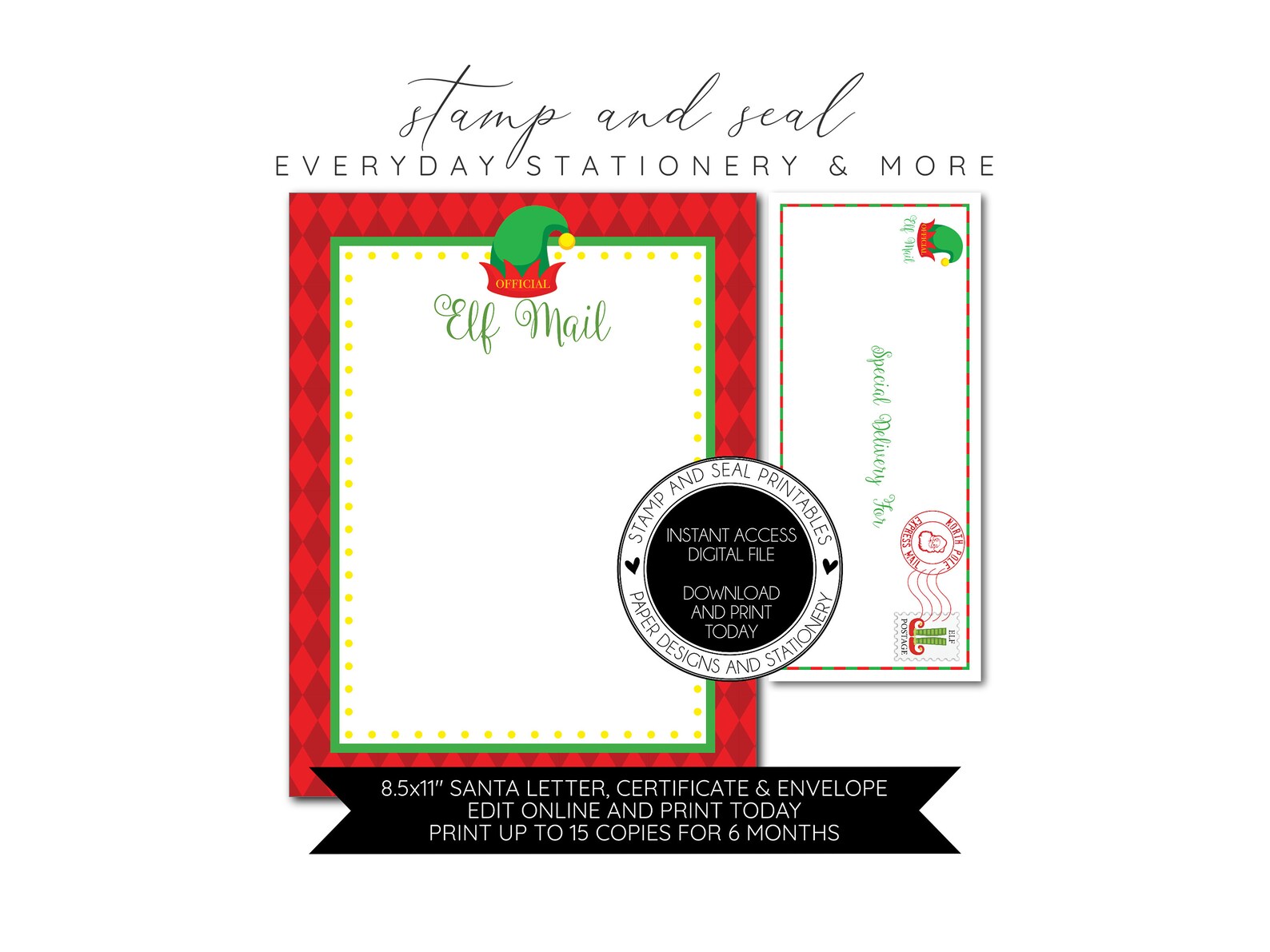 Blank Printable Elf Letter, Elf Note, PRINT TODAY, Elf Ideas, Instant ...